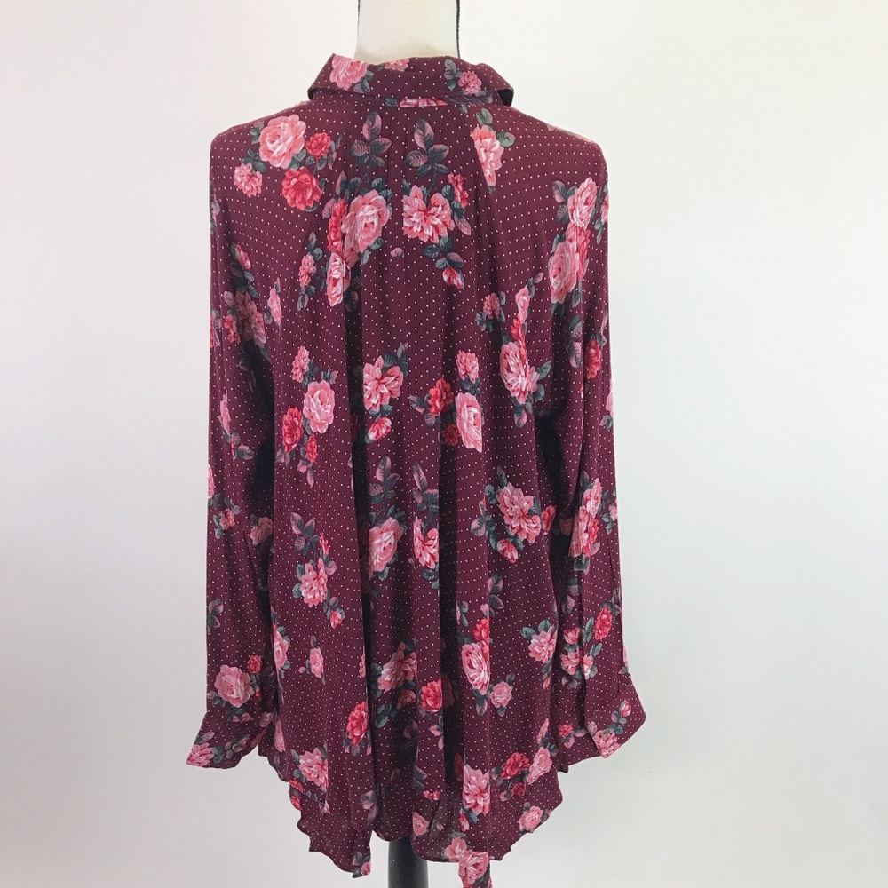 Umgee Floral Long Sleeve Button Up Top - Picture 7 of 8